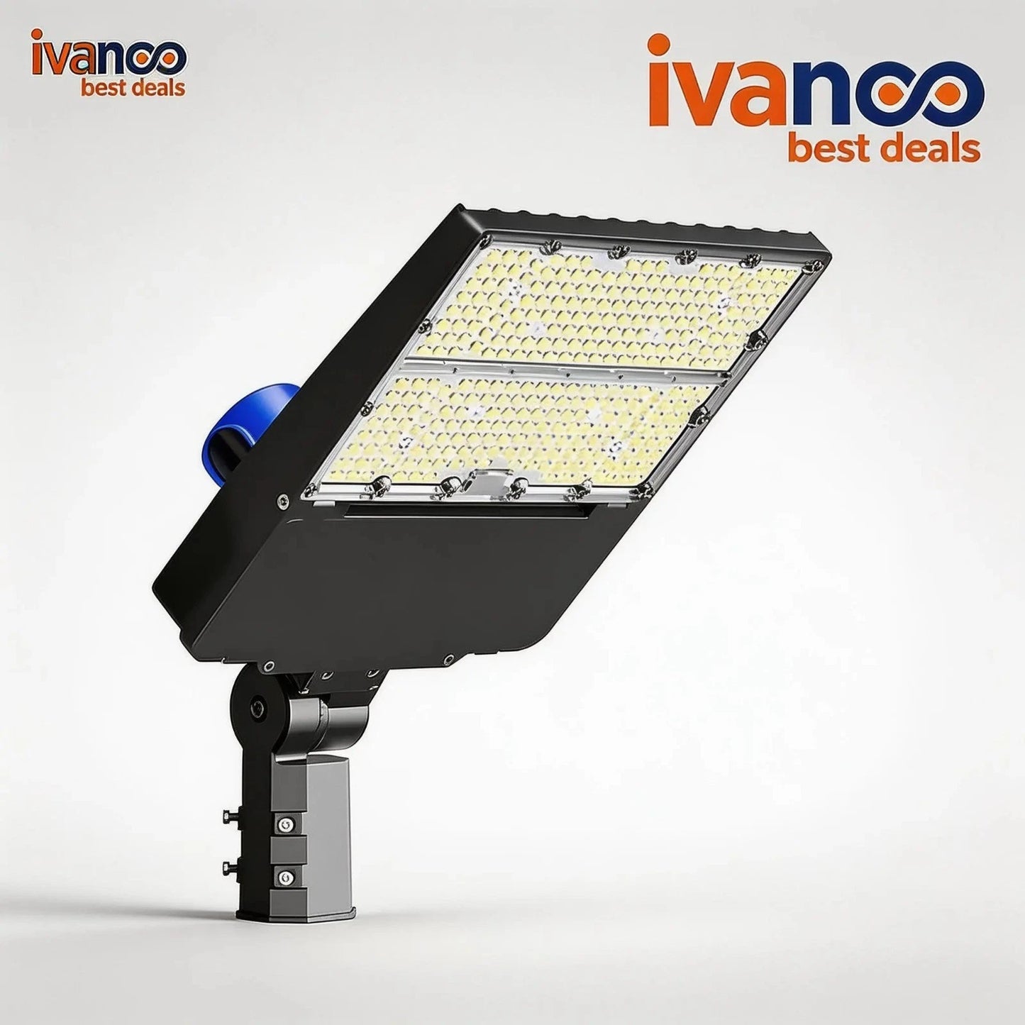 LED street light with 'ivanco best deals' branding on a white background