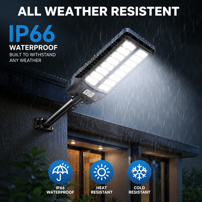 Solar Street Light Outdoor LED Motion Sensor with Remote Control, IP66 Rated