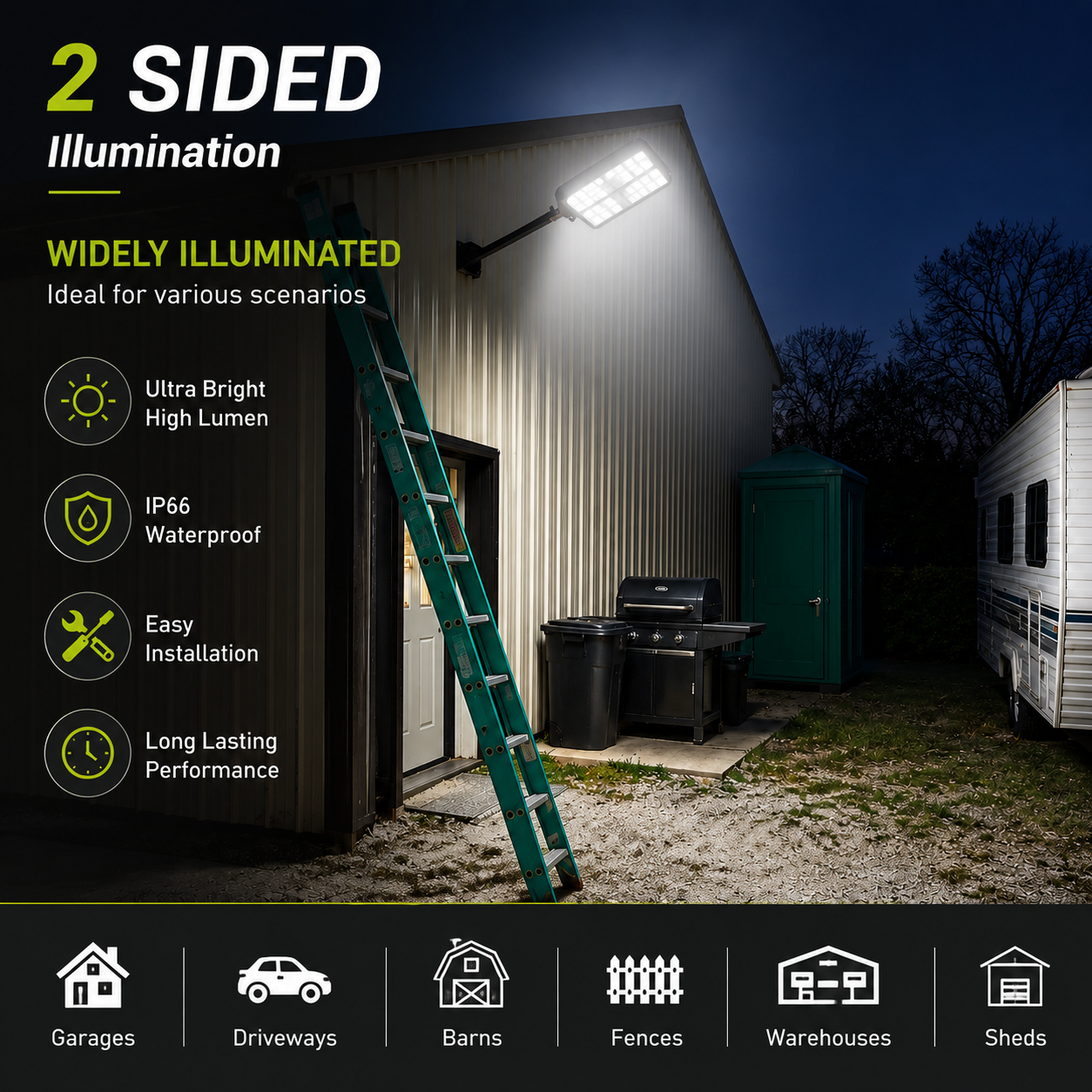 Solar Street Light Outdoor LED Motion Sensor with Remote Control