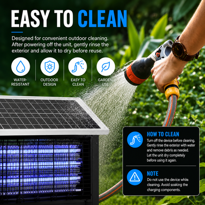 Solar Bug Zapper Outdoor Insect Light Trap with UV LED