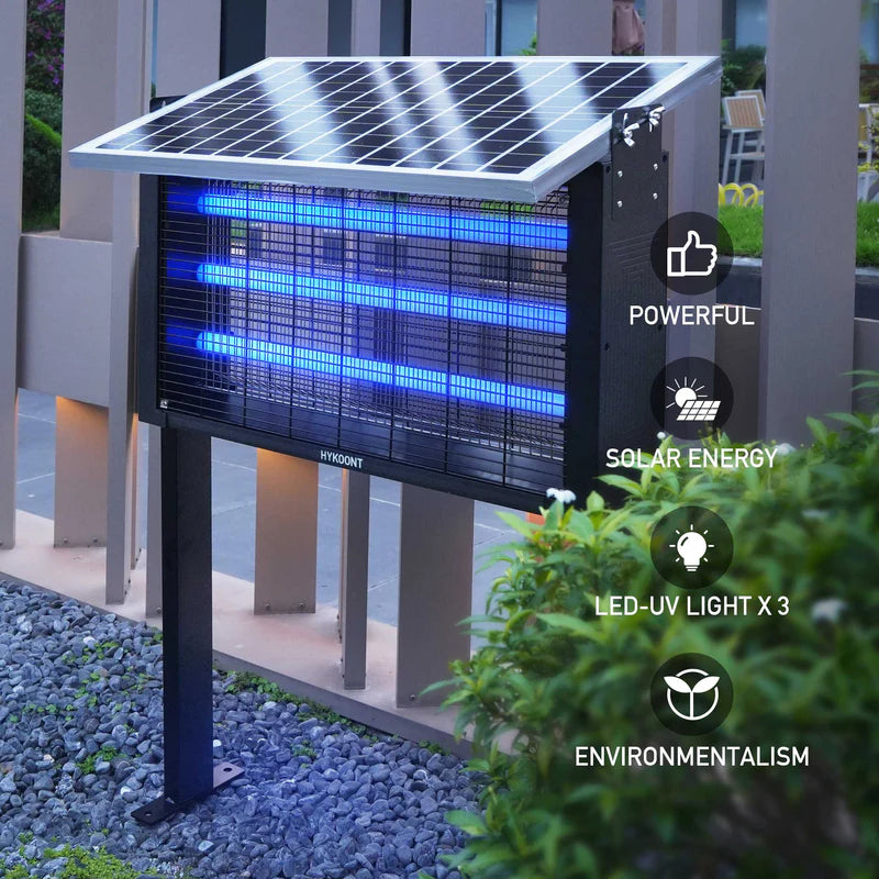 Solar Bug Zapper 30W – Triple UV Mosquito Killer for Large Outdoor Spaces