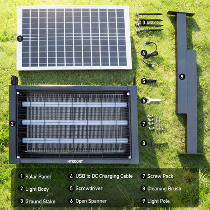 Solar Bug Zapper 30W – Triple UV Mosquito Killer for Large Outdoor Spaces