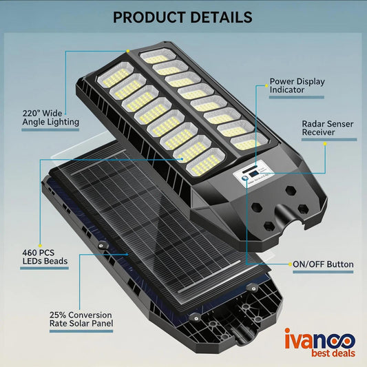 8000W Solar Street Light with Remote