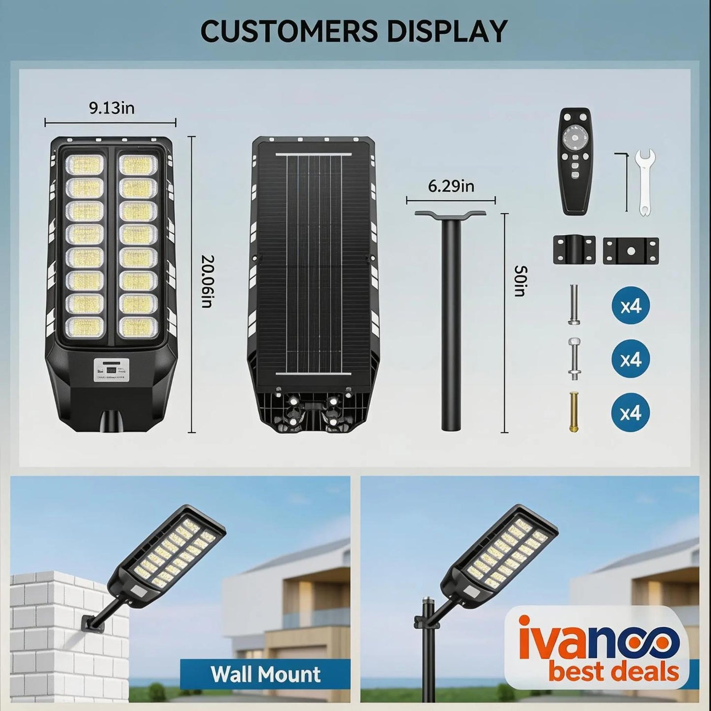 8000W Solar Street Light with Remote