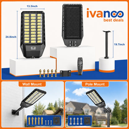 IvanCo Solar Street Light 8700Lm | Never Goes Dark
