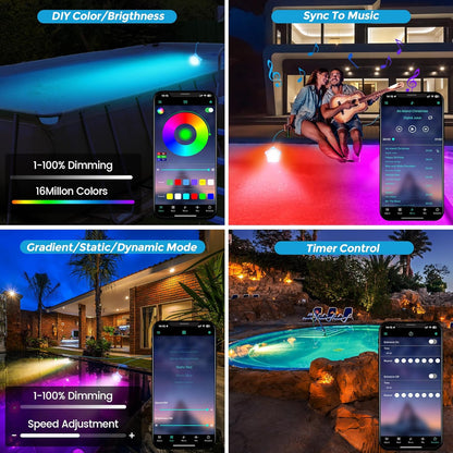 IvanCo Best Deal 10W RGB Pool Light – App Control | IP68 | No Draining | Magnetic Install