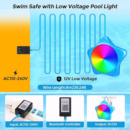 IvanCo Best Deal 10W RGB Pool Light – App Control | IP68 | No Draining | Magnetic Install
