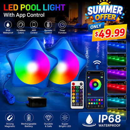 IvanCo Best Deal 10W RGB Pool Light – App Control | IP68 | No Draining | Magnetic Install
