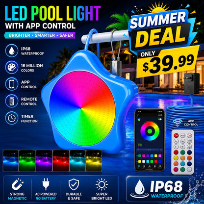 IvanCo Best Deal 10W RGB Pool Light – App Control | IP68 | No Draining | Magnetic Install