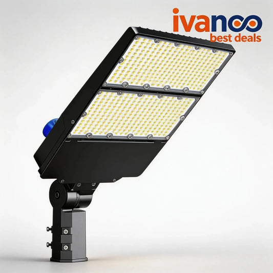 LED flood light with 'ivanco best deals' branding on a white background